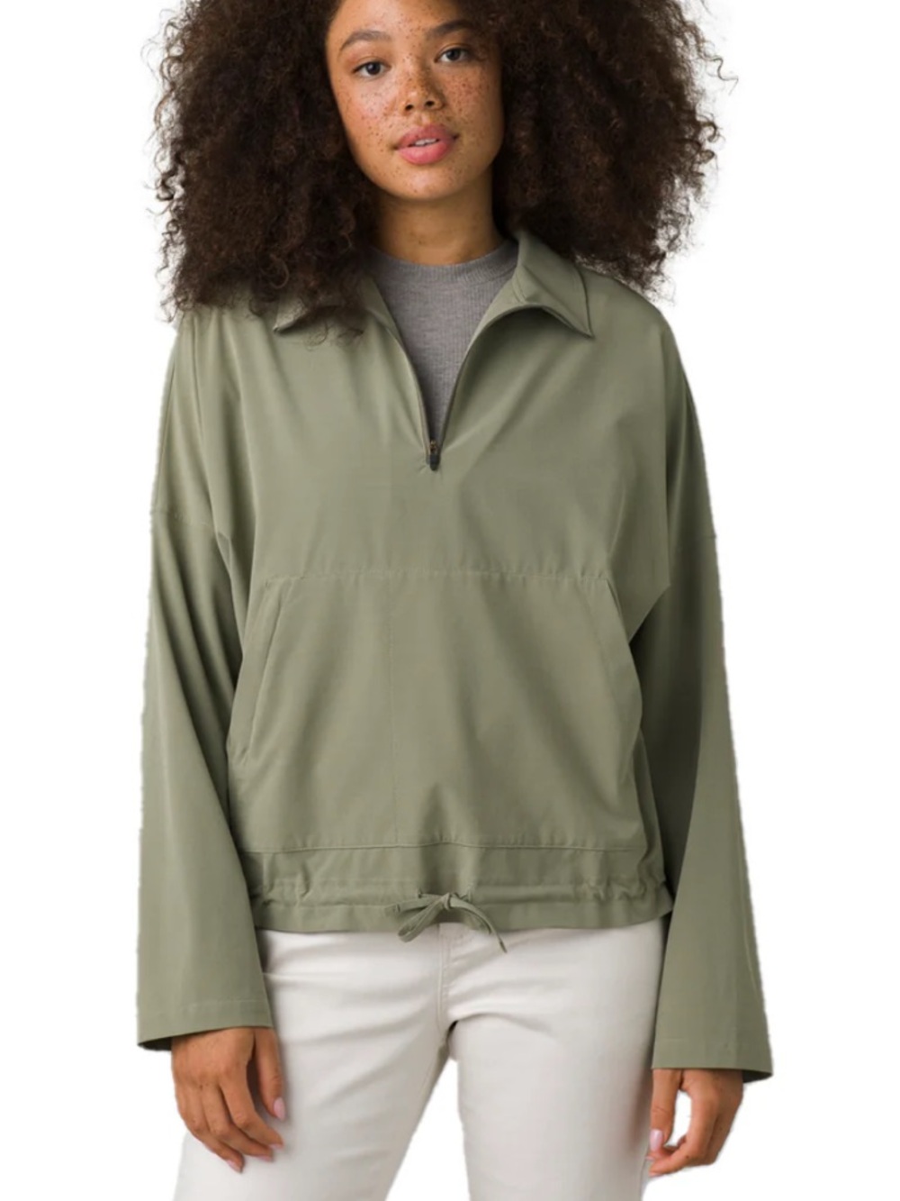Prana Railay Pullover Womens Rye Green Large NWT